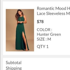 Lulus Romantic Mood Hunter Green Maxi Dress